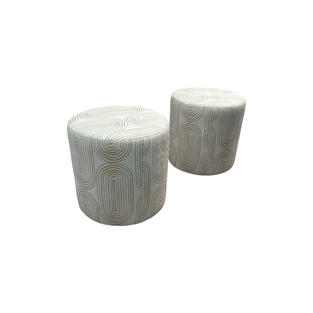 Skyline Furniture Round Thalia Ottoman Set of 2