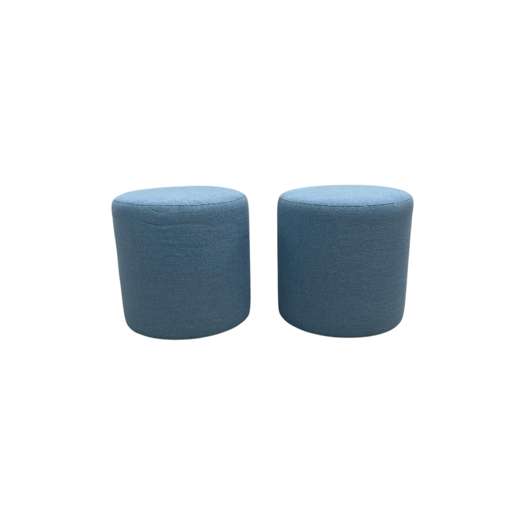 Skyline Furniture Round Thalia Ottoman Velvet Ocean Set of 2 — image 3 of 4