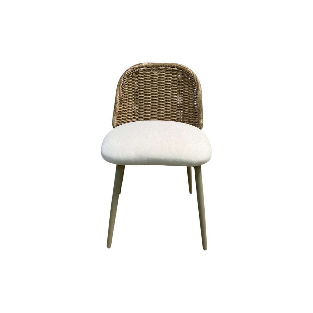 TOV Alexa Rattan Performance Fabric Dining Chair