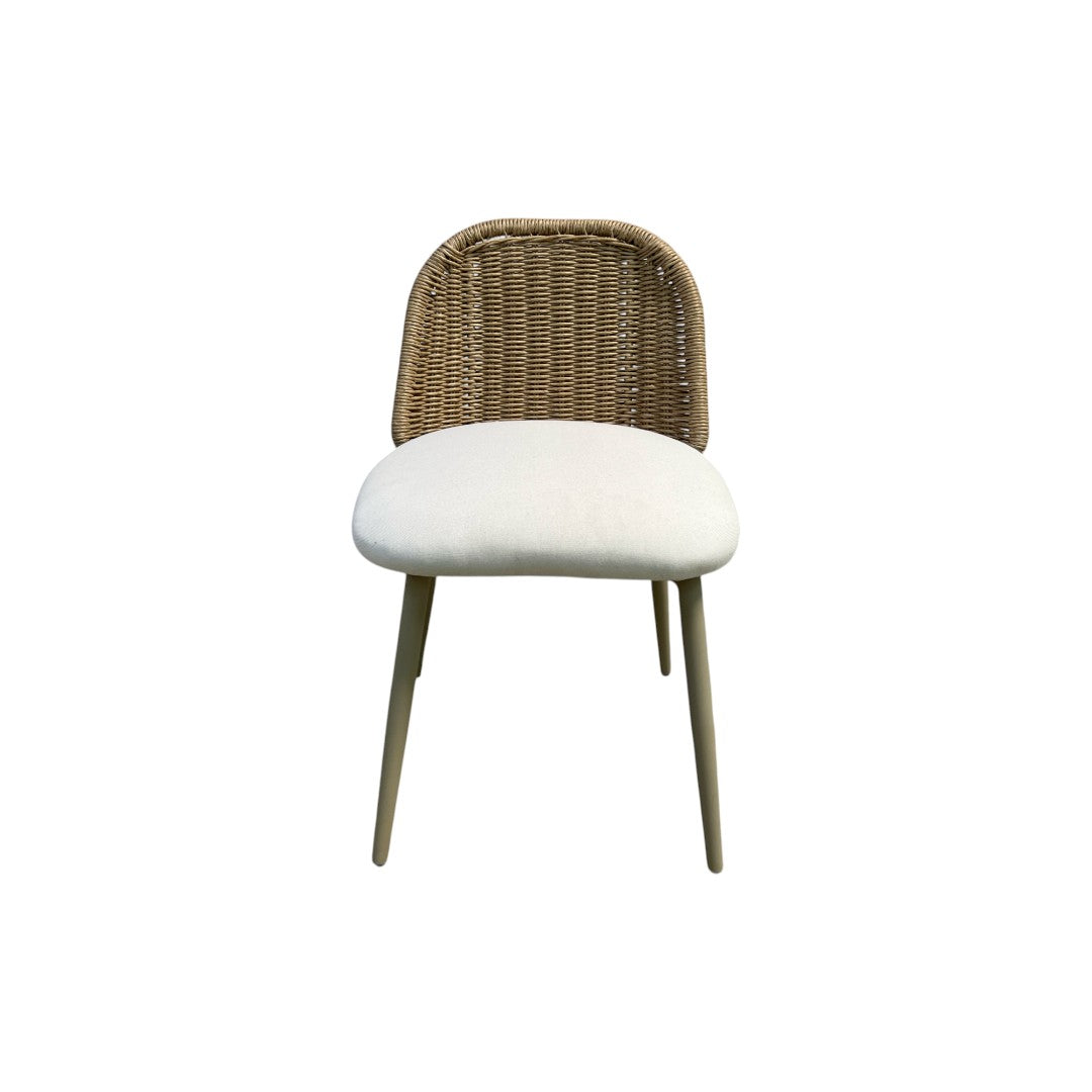 TOV Alexa Rattan Performance Fabric Dining Chair