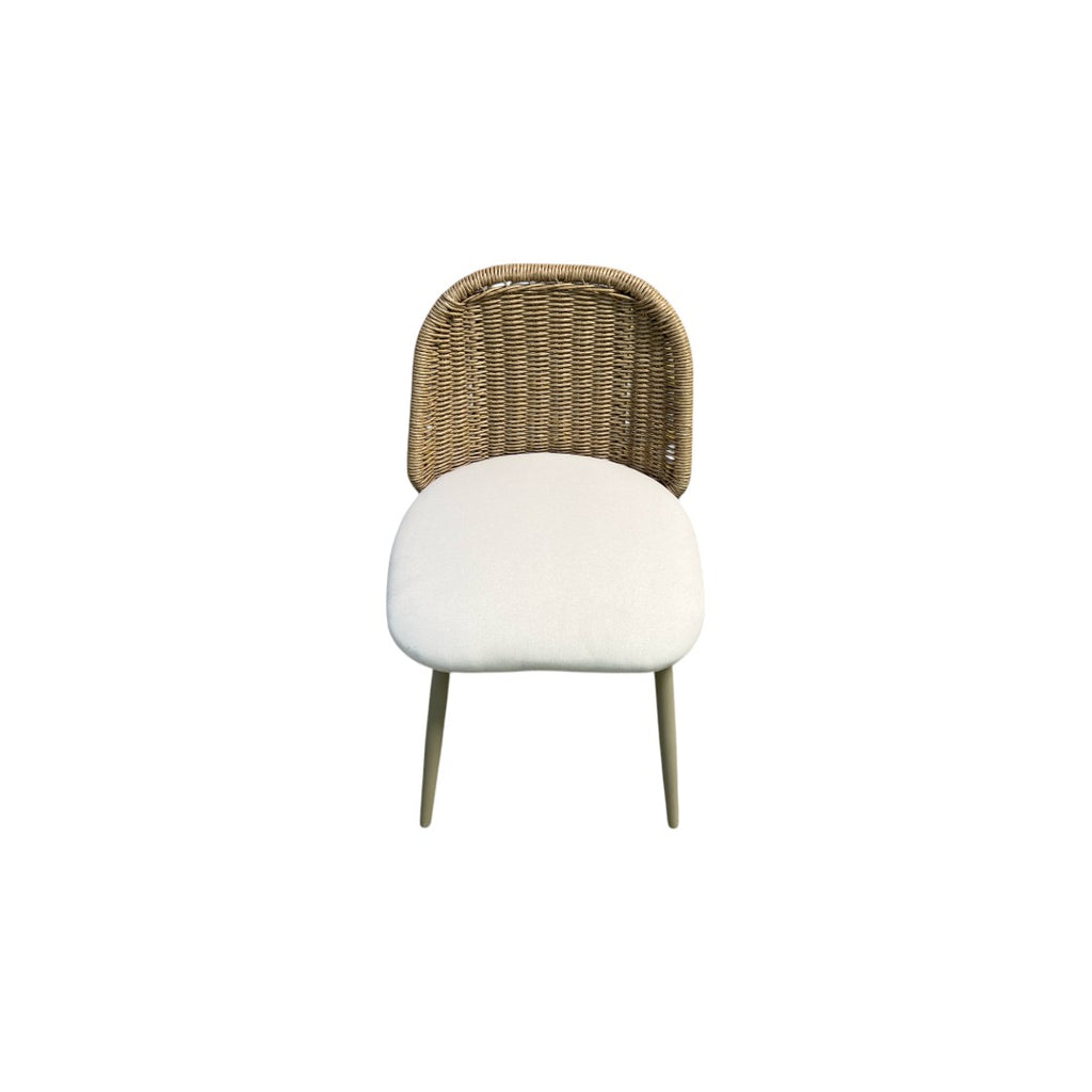 TOV Alexa Rattan Performance Fabric Dining Chair