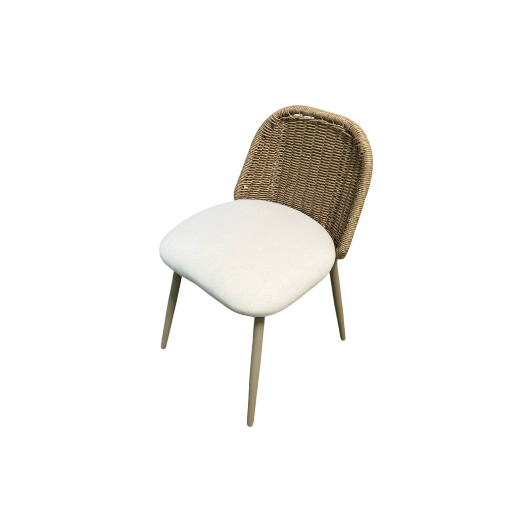 TOV Alexa Rattan Performance Fabric Dining Chair