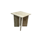The Citizenry Amata Travertine Side Table, 22" × 22" × 24" — image 2 of 4