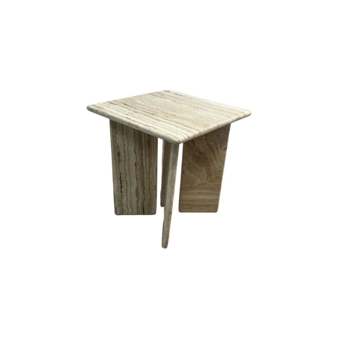 The Citizenry Amata Travertine Side Table