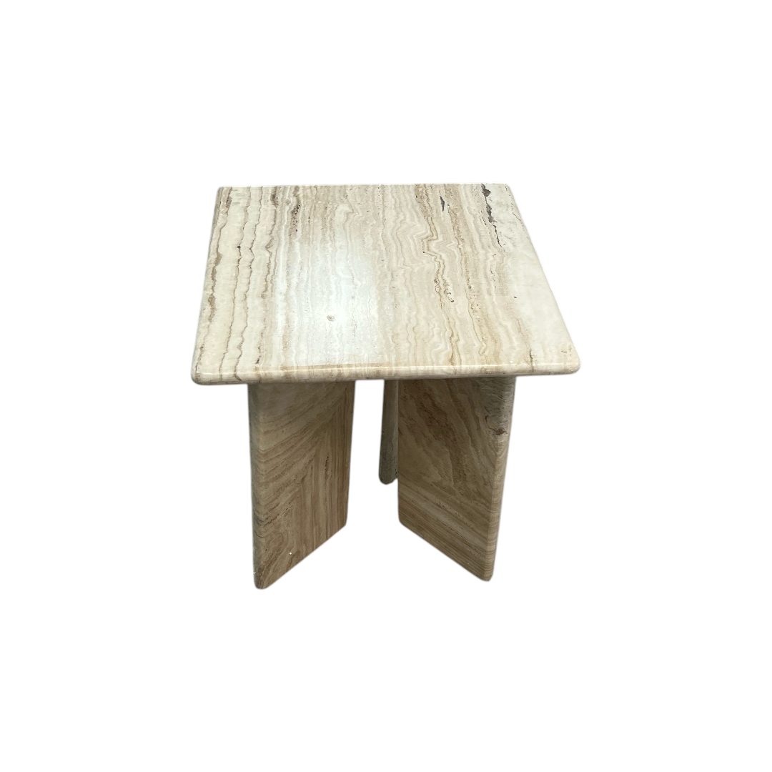 The Citizenry Amata Travertine Side Table