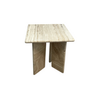 The Citizenry Amata Travertine Side Table, 22" × 22" × 24" — image 4 of 4