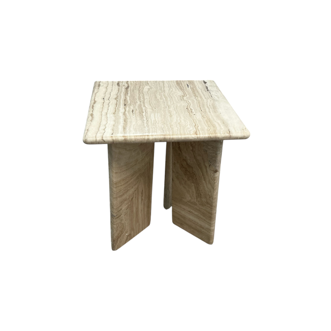The Citizenry Amata Travertine Side Table