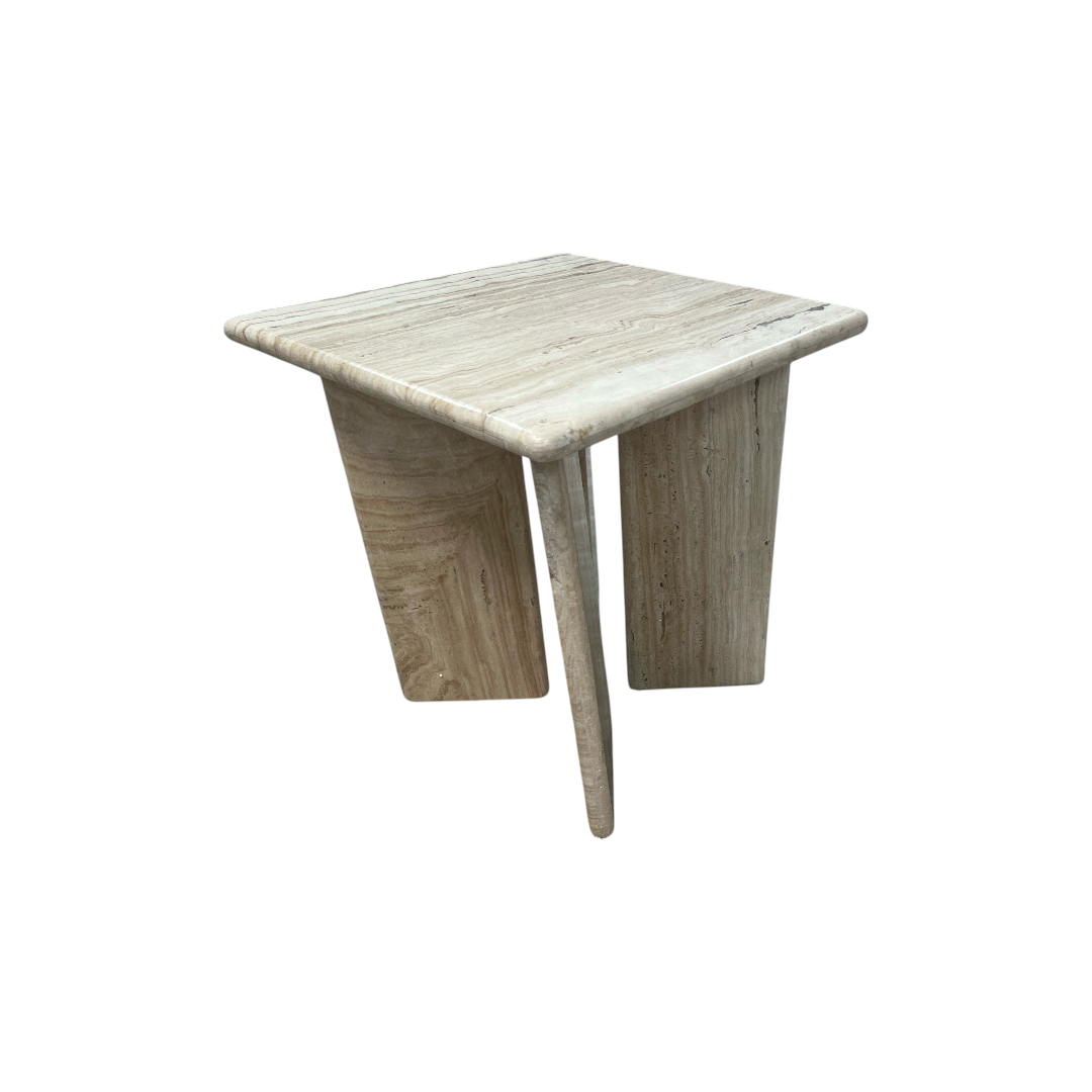 The Citizenry Amata Travertine Side Table