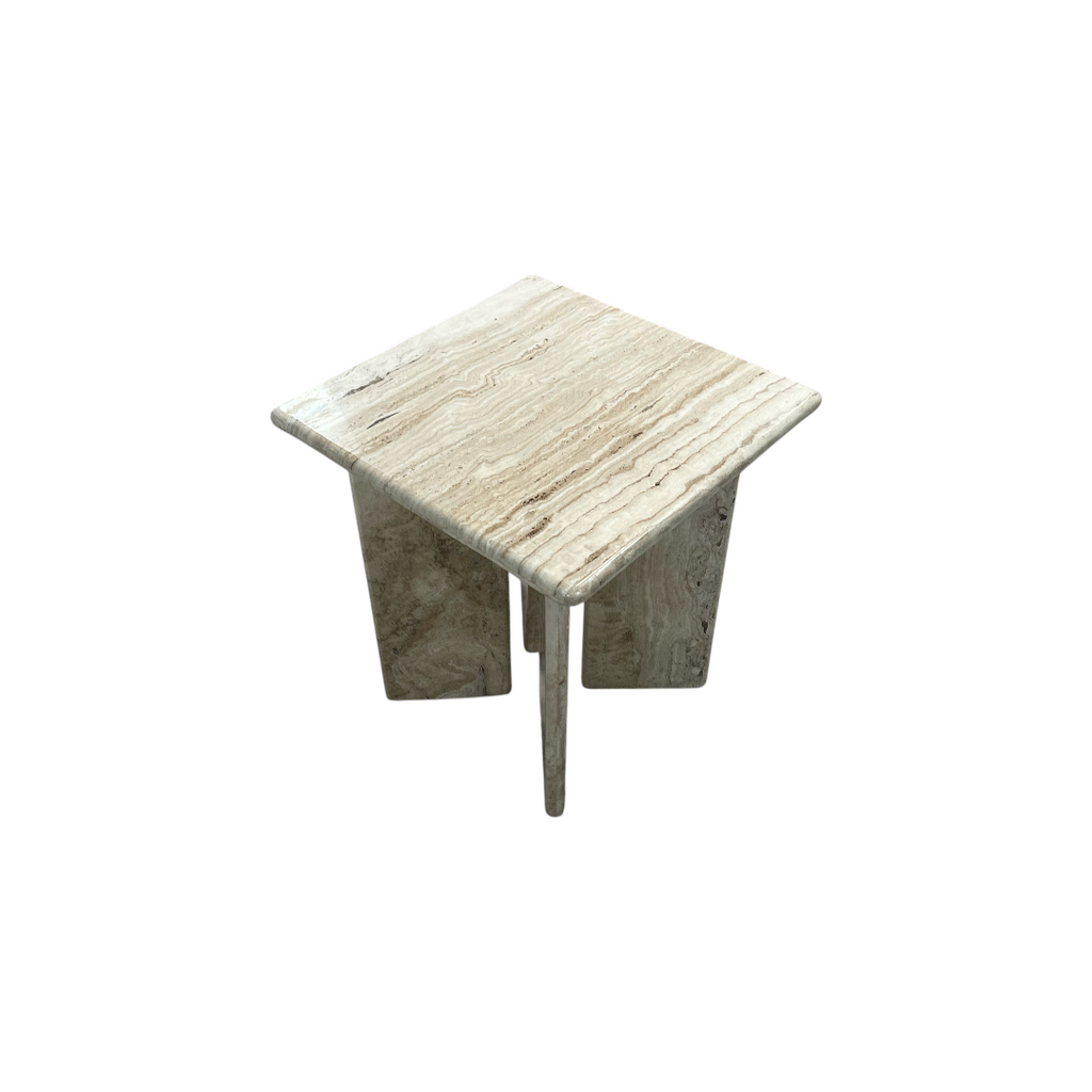 The Citizenry Amata Travertine Side Table