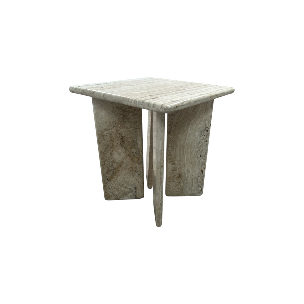 The Citizenry Amata Travertine Side Table