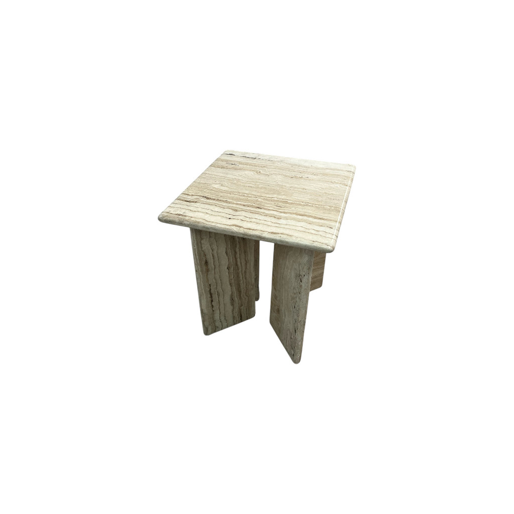 The Citizenry Amata Travertine Side Table