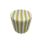 The Inside Drum Ottoman - Citrine Cabana Stripe, 18" × 18" × 18" — image 3 of 4