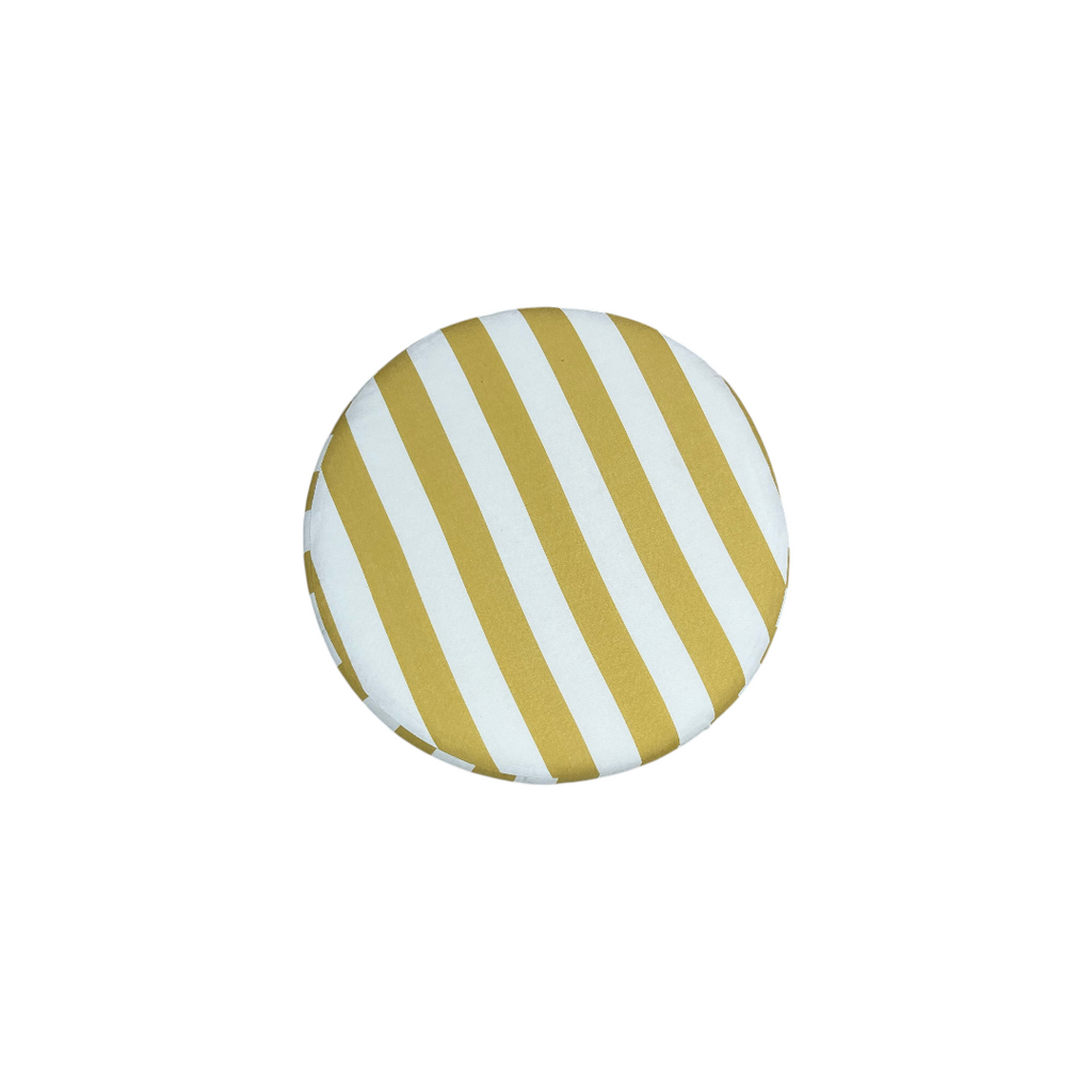 The Inside Drum Ottoman - Citrine Cabana Stripe
