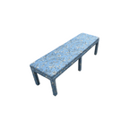 The Inside Parsons Bench - Blue Aviary by Scalamandré