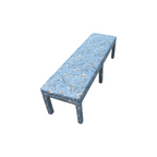 The Inside Parsons Bench - Blue Aviary by Scalamandré