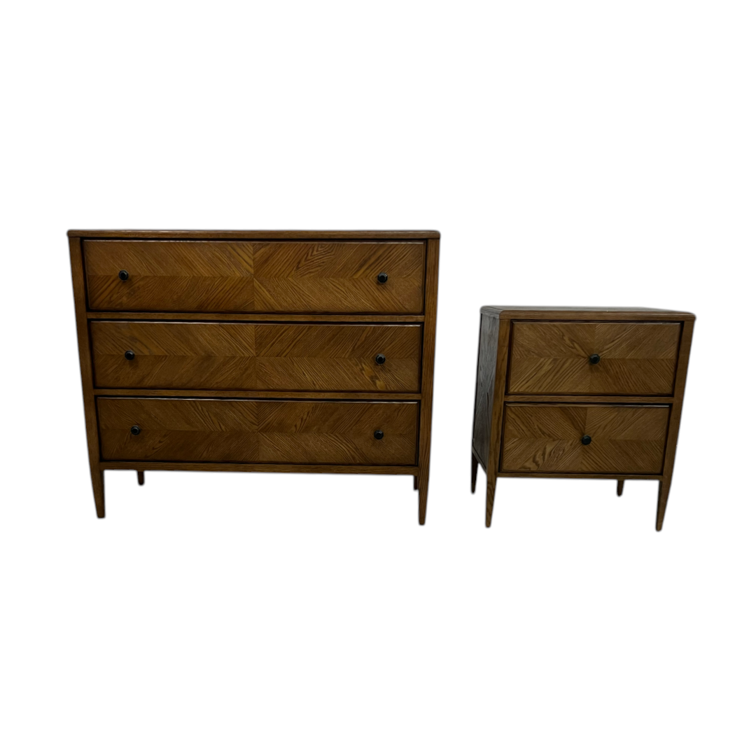Theodore Alexander Nova Nightstand & Chest Set, 46" × 20" × 37.75" — image 2 of 4