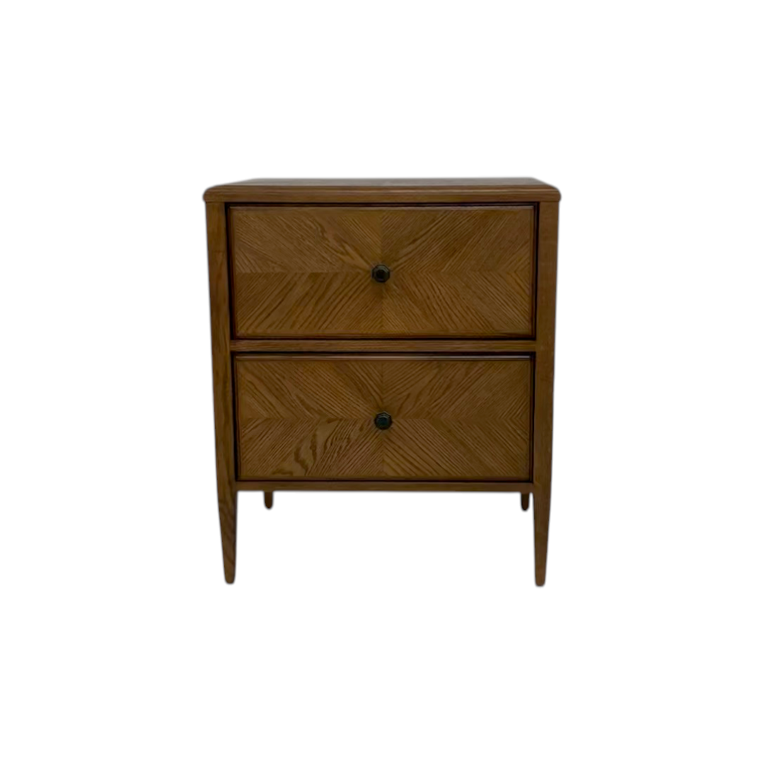 Theodore Alexander Nova Two Drawers Night Stand and Chest of Drawers Set