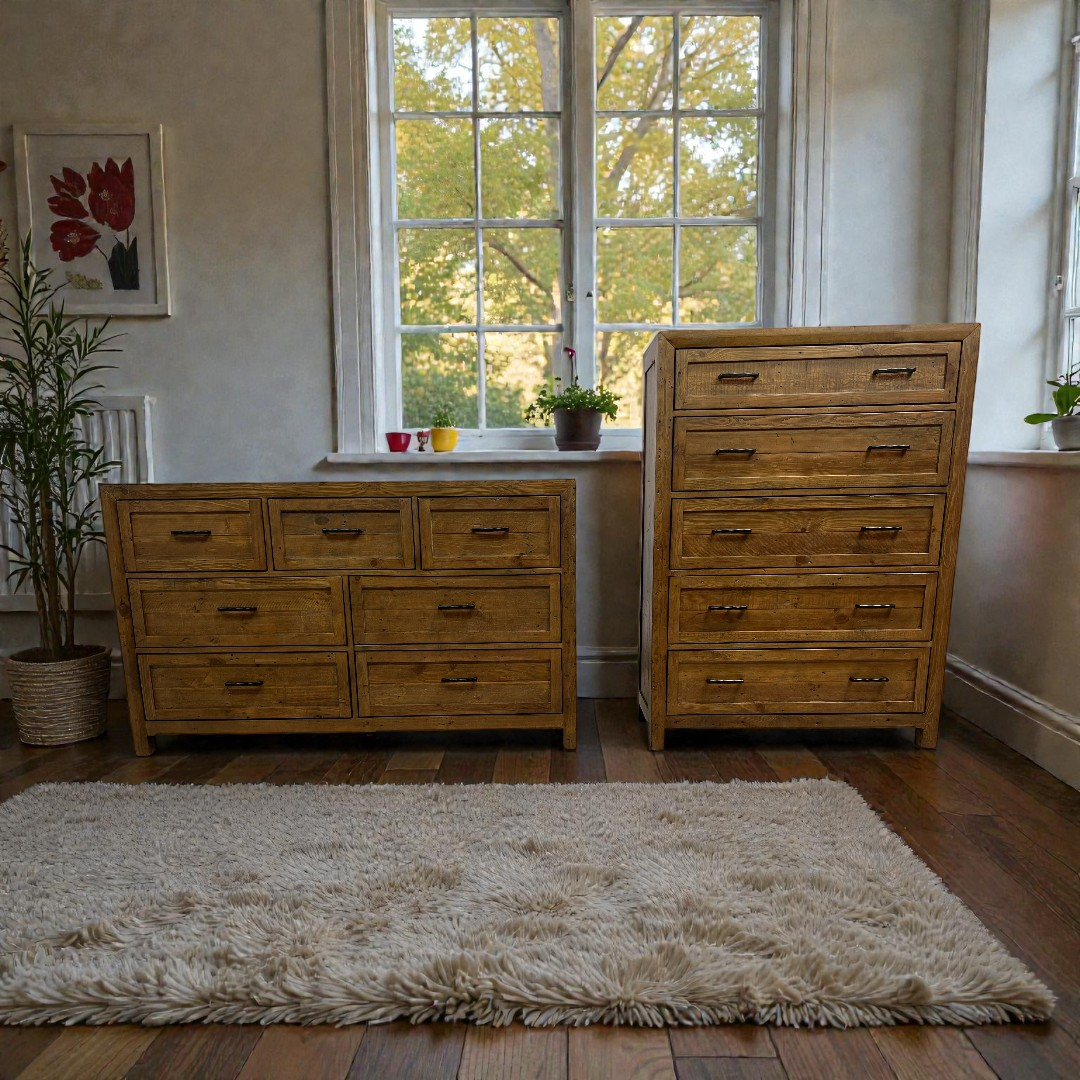 Three Posts Craigsville Solid Wood Drawer Dresser Set
