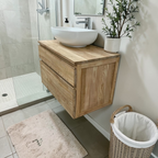 Tikamoon Jacob Solid Teak Wall-Mounted Single Vanity