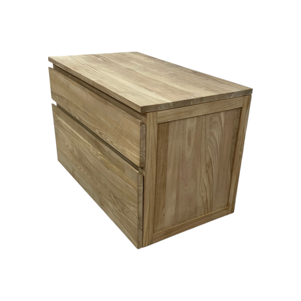 Tikamoon Jacob Solid Teak Wall-Mounted Single Vanity