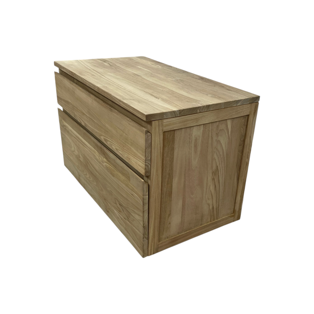 Tikamoon Jacob Solid Teak Wall-Mounted Single Vanity