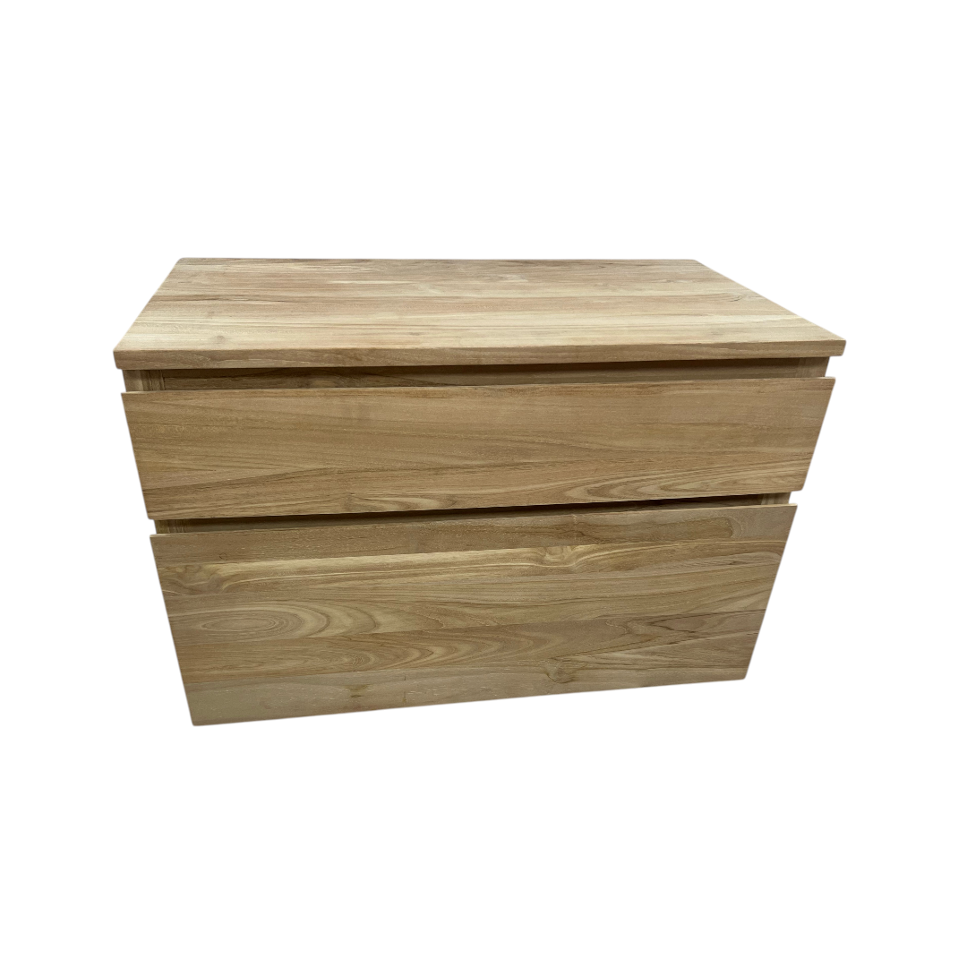 Tikamoon Jacob Solid Teak Wall-Mounted Single Vanity