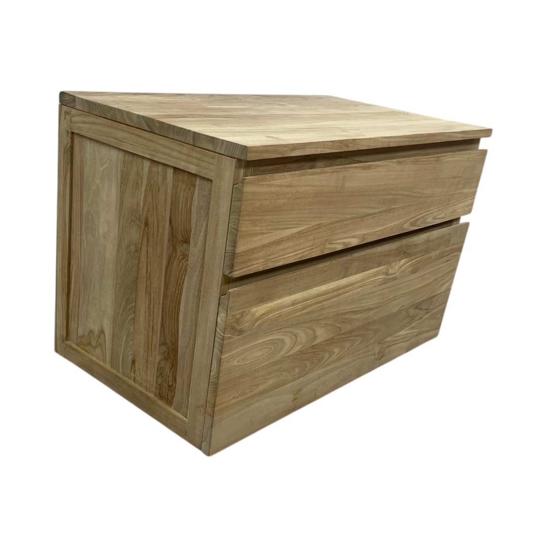 Tikamoon Jacob Solid Teak Wall-Mounted Single Vanity