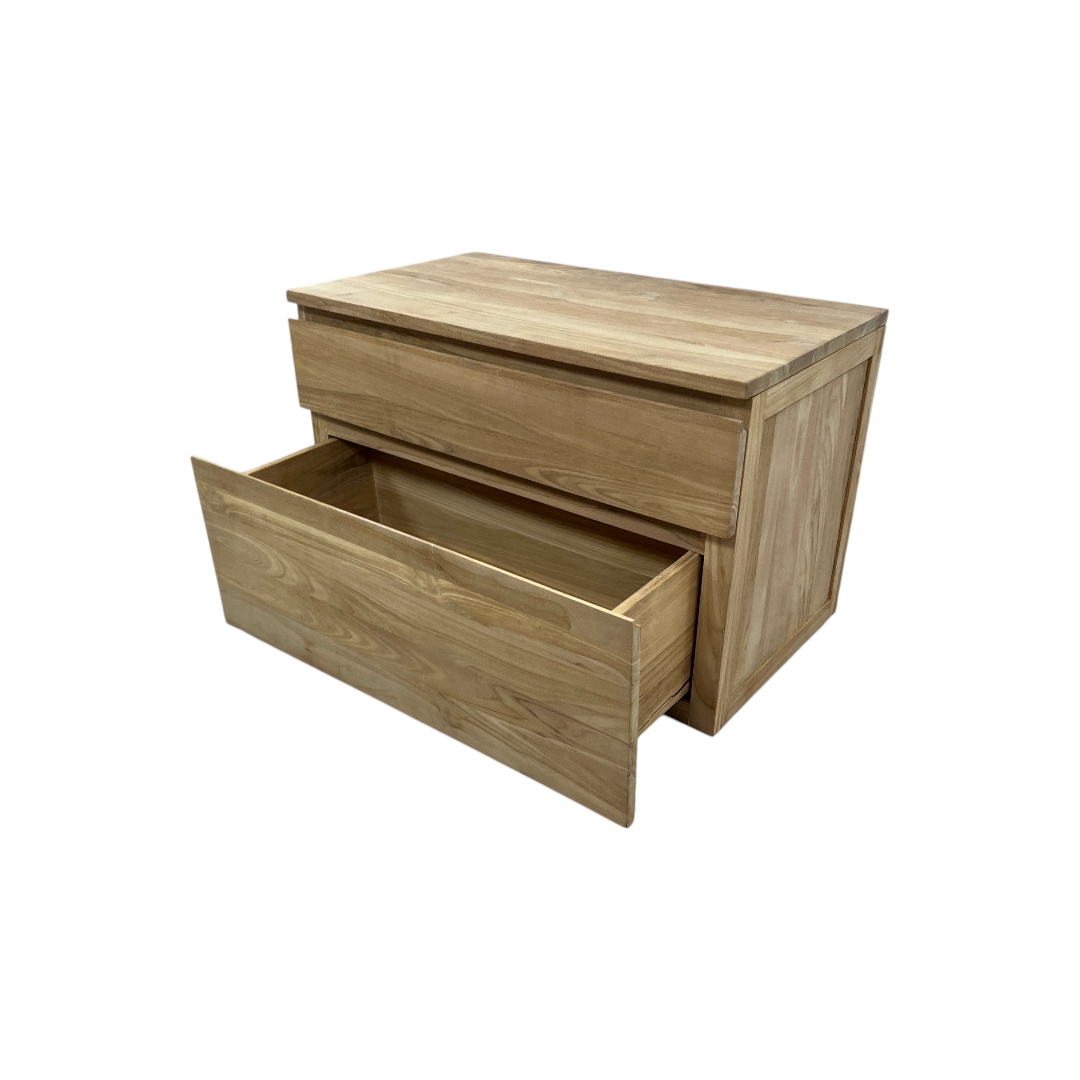 Tikamoon Jacob Solid Teak Wall-Mounted Single Vanity