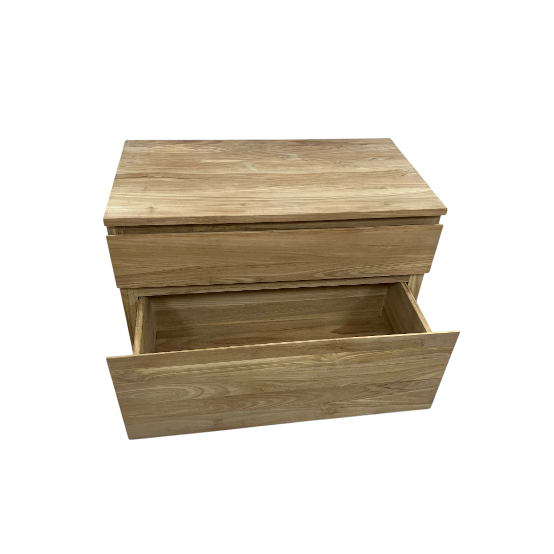 Tikamoon Jacob Solid Teak Wall-Mounted Single Vanity