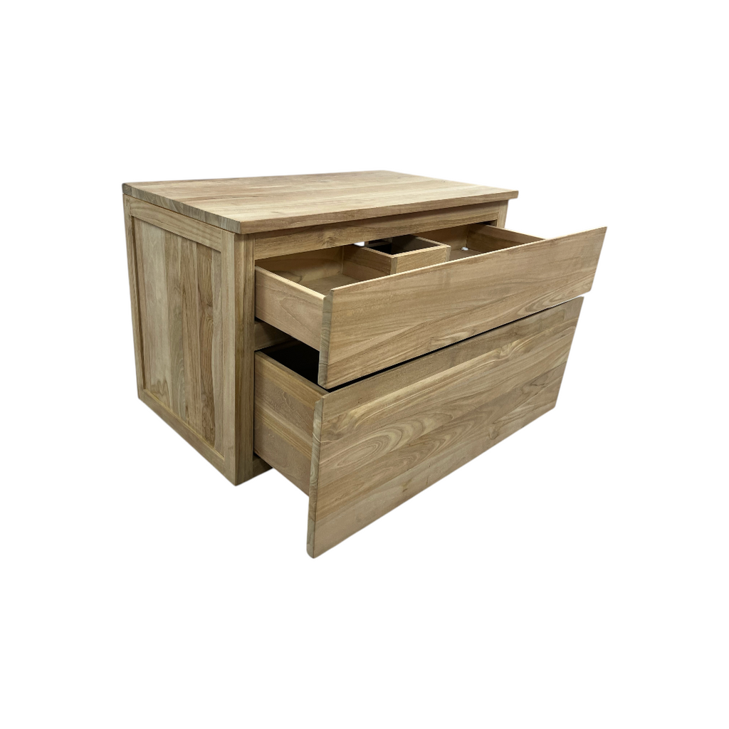 Tikamoon Jacob Solid Teak Wall-Mounted Single Vanity