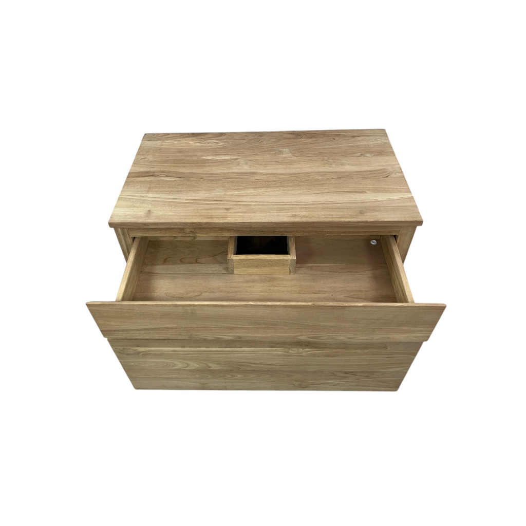 Tikamoon Jacob Solid Teak Wall-Mounted Single Vanity