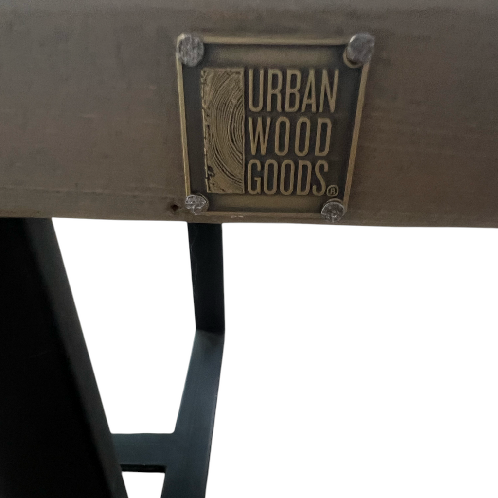 Urban Wood Goods Uptown Reclaimed Wood Dining Table and West Elm Slope Dining Chair Set