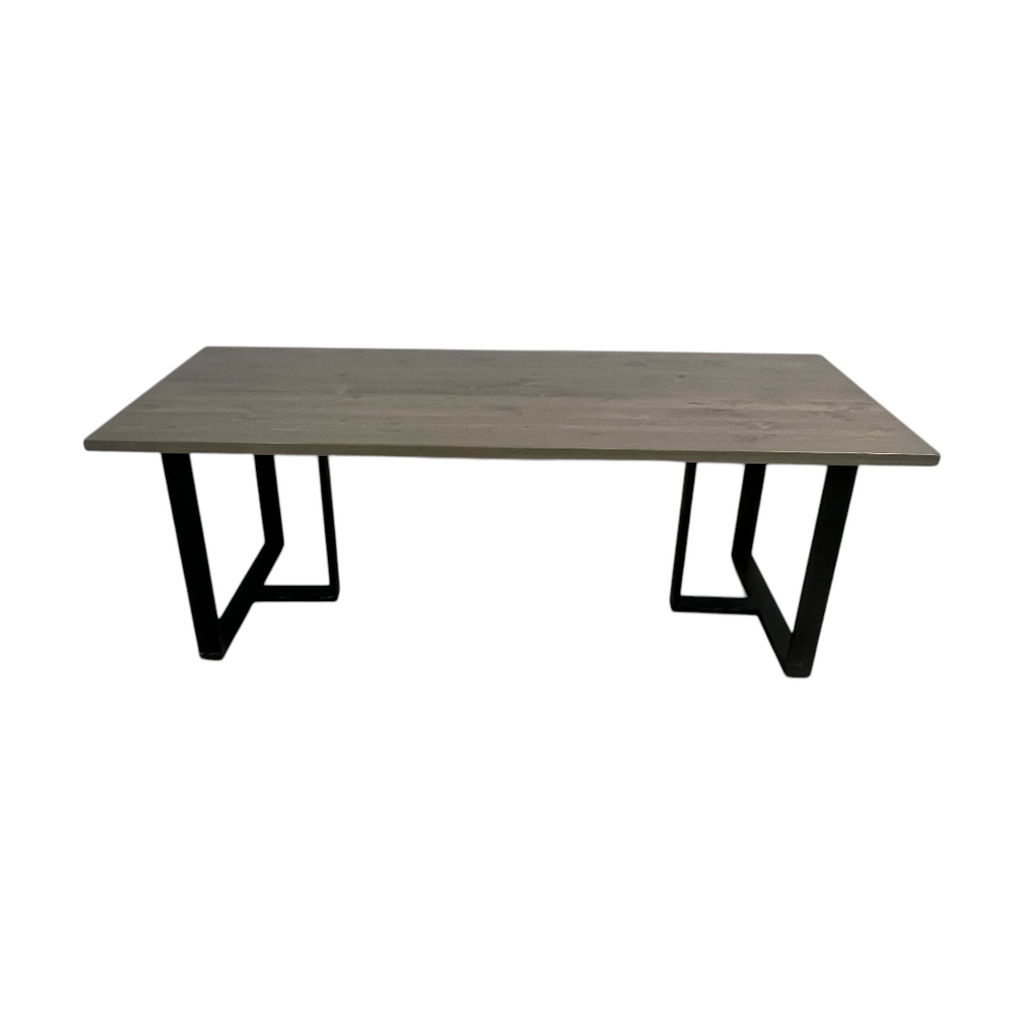 Urban Wood Goods Uptown Reclaimed Wood Dining Table and West Elm Slope Dining Chair Set