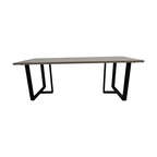 Urban Wood Goods Uptown Reclaimed Wood Dining Table and West Elm Slope Dining Chair Set