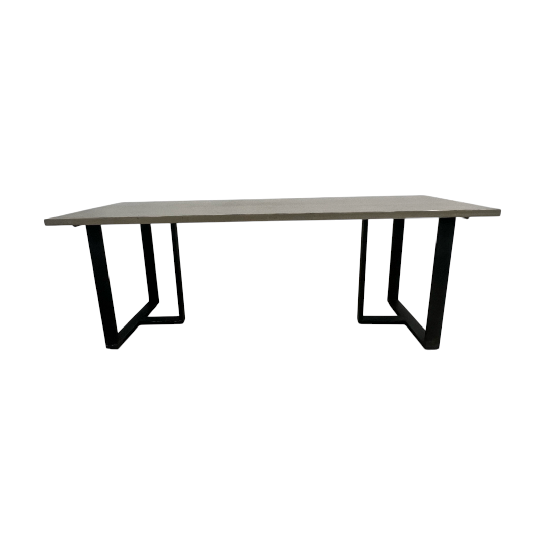 Urban Wood Goods Uptown Reclaimed Wood Dining Table and West Elm Slope Dining Chair Set