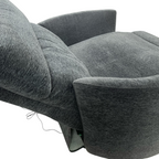 Wade Logan Bre Upholstered Extra Wide Glider Power Recliner With Round Arms