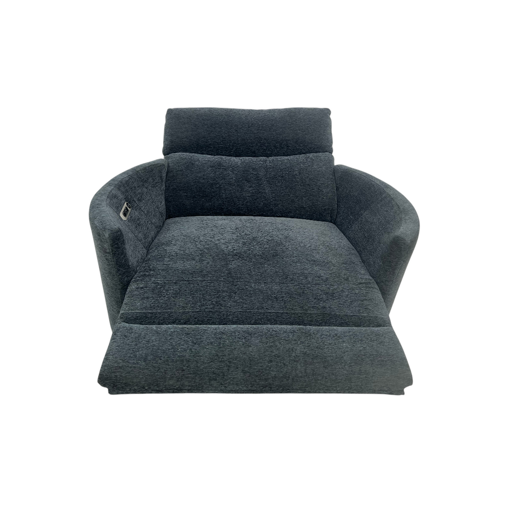 Wade Logan Bre Upholstered Extra Wide Glider Power Recliner With Round Arms