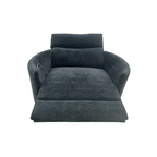 Wade Logan Bre Upholstered Extra Wide Glider Power Recliner With Round Arms
