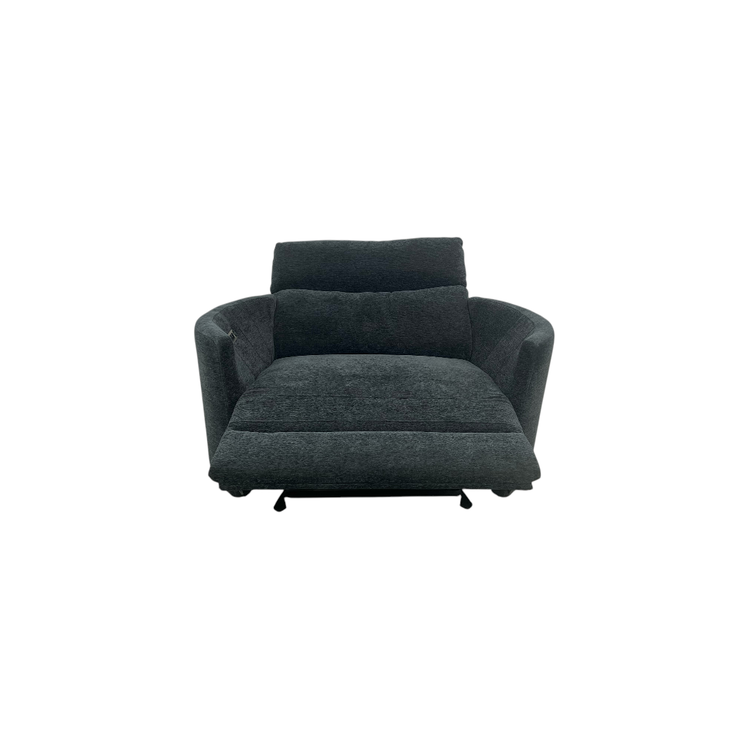 Wade Logan Bre Upholstered Extra Wide Glider Power Recliner With Round Arms