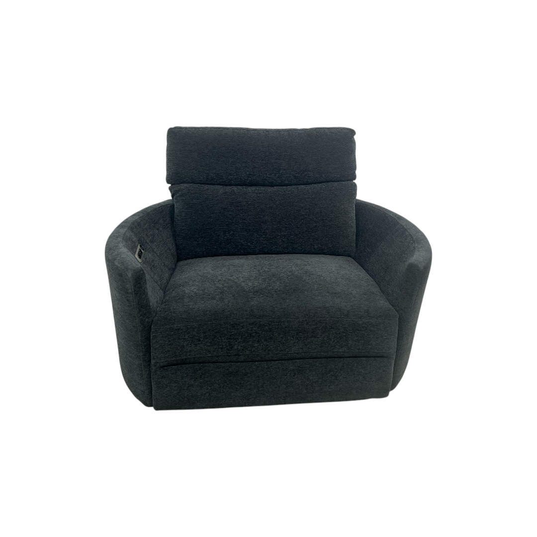 Wade Logan Bre Upholstered Extra Wide Glider Power Recliner With Round Arms
