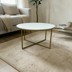 Walker Edison Modern Round Coffee Table