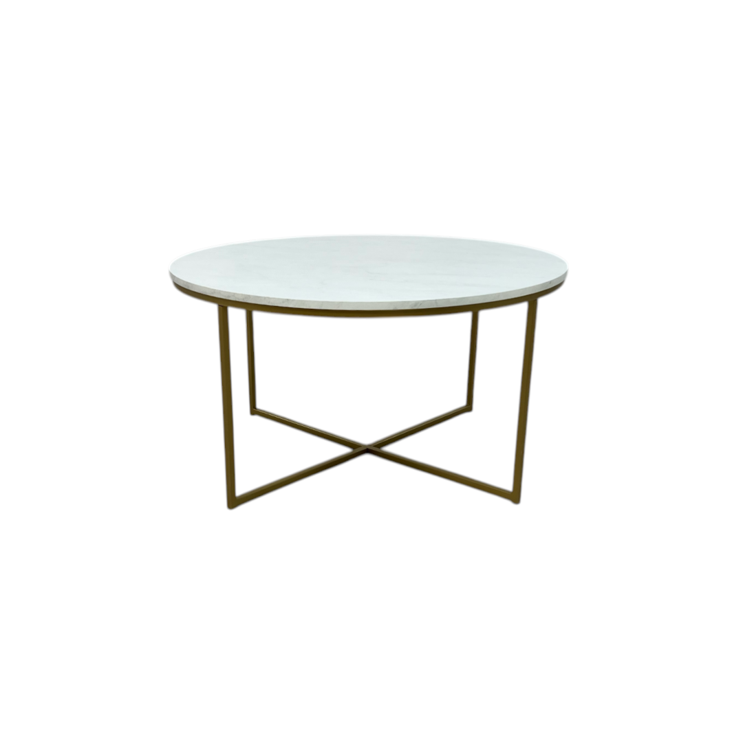 Walker Edison Modern Round Coffee Table