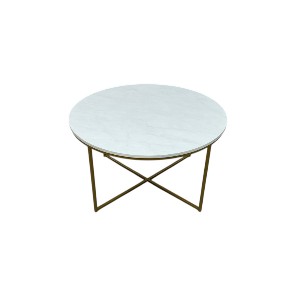 Walker Edison Modern Round Coffee Table