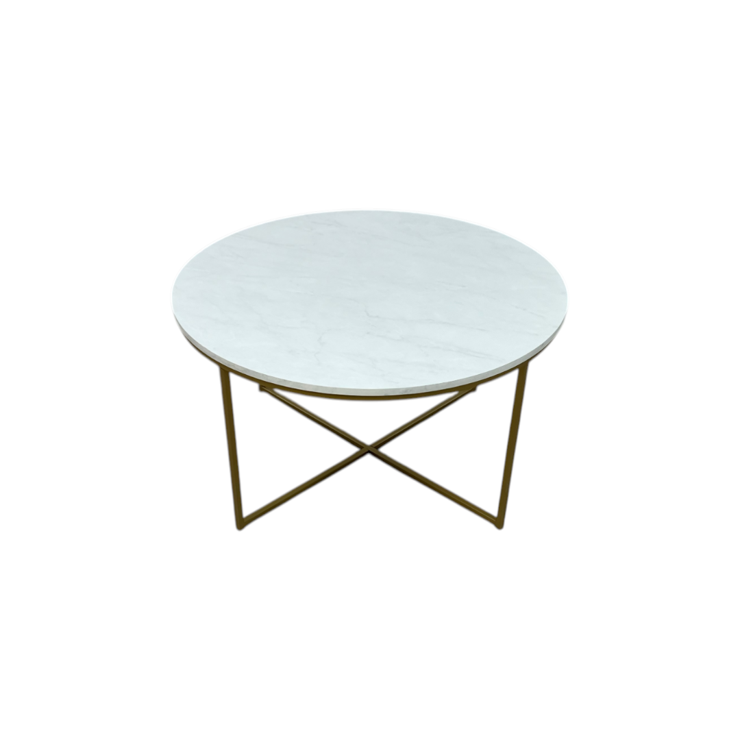 Walker Edison Modern Round Coffee Table