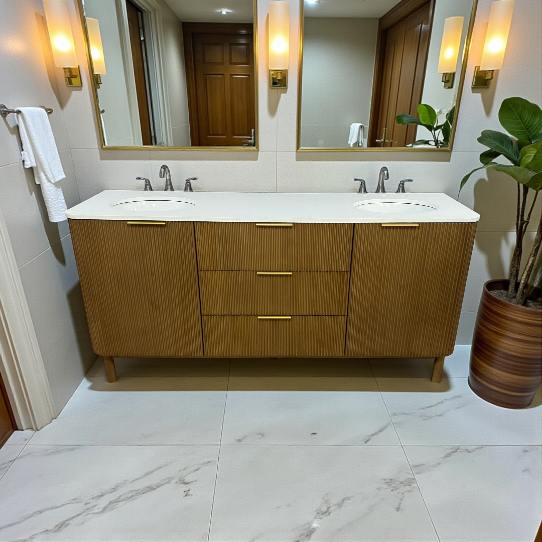 Joss and Main Nova 72" Marble Top Double Sink Vanity