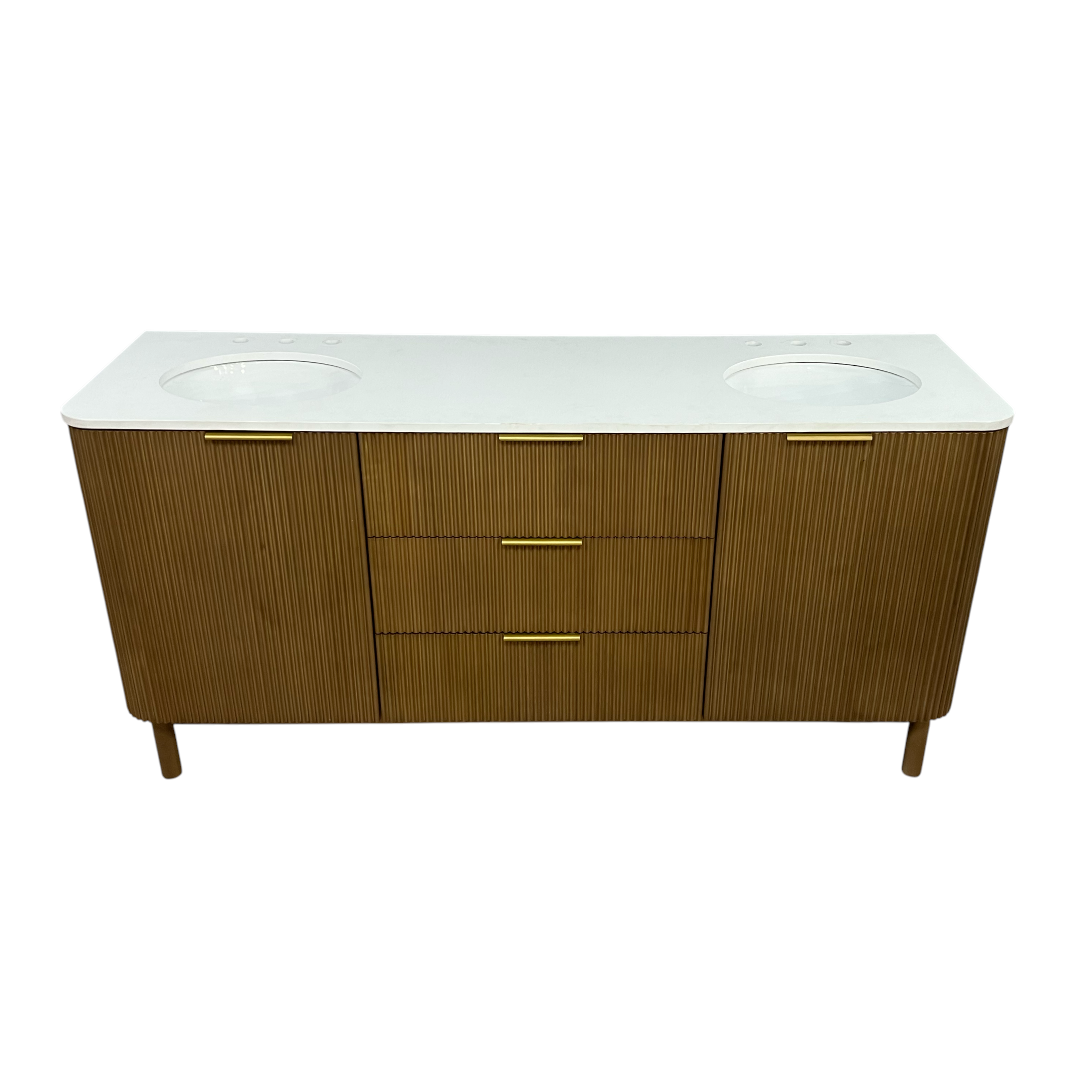 Joss and Main Nova 72" Marble Top Double Sink Vanity