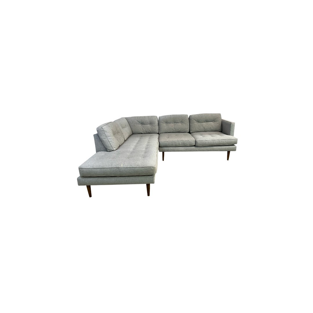West Elm Peggy Tufted Chaise Sectional Sofa