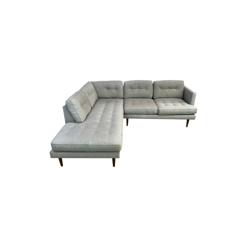 West Elm Peggy Tufted Chaise Sectional Sofa
