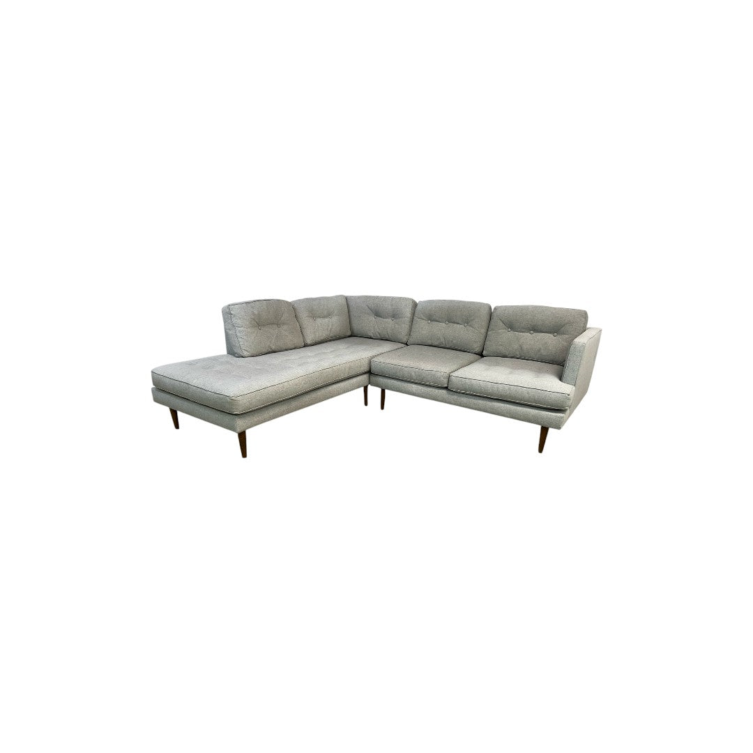 West Elm Peggy Tufted Chaise Sectional Sofa