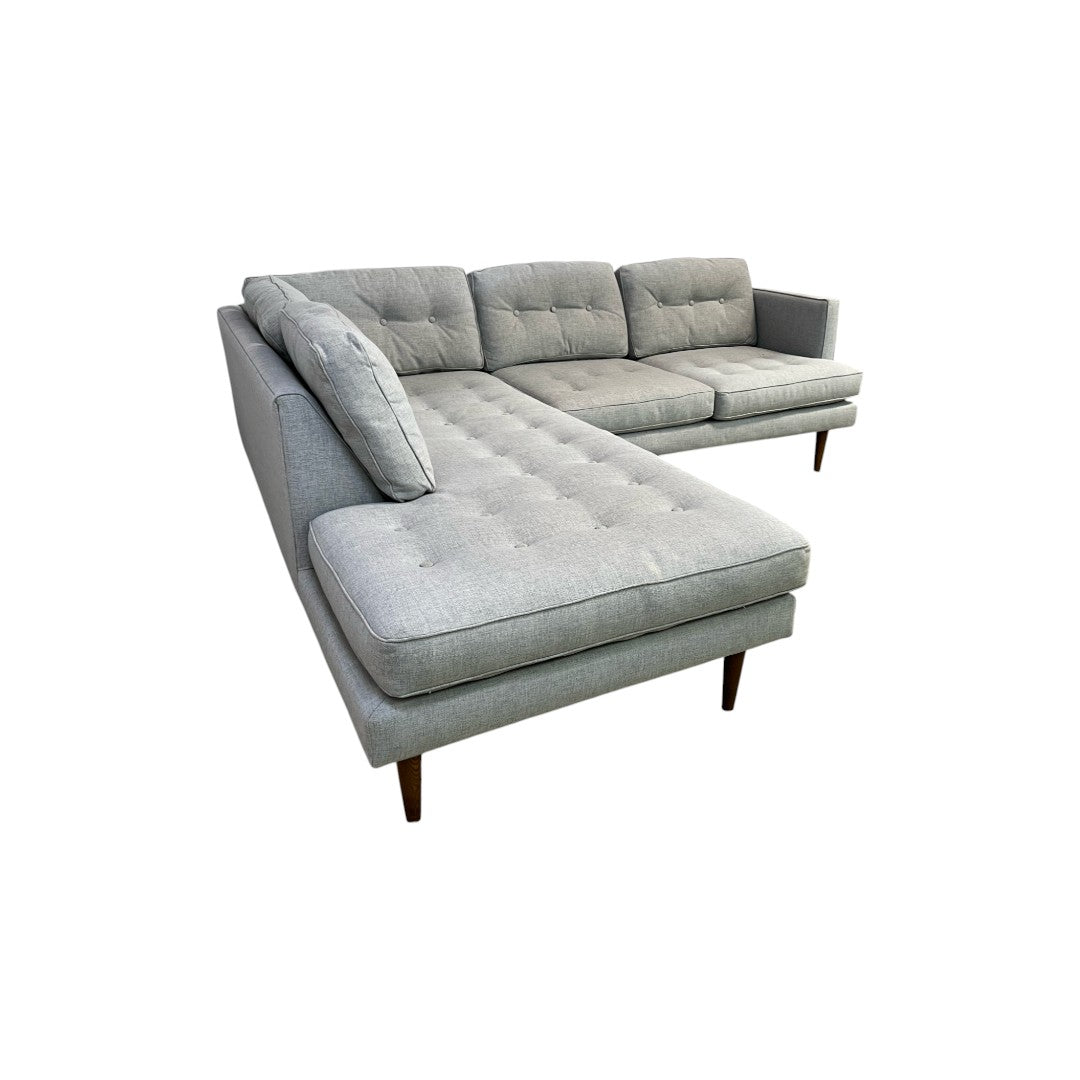 West Elm Peggy Tufted Chaise Sectional Sofa